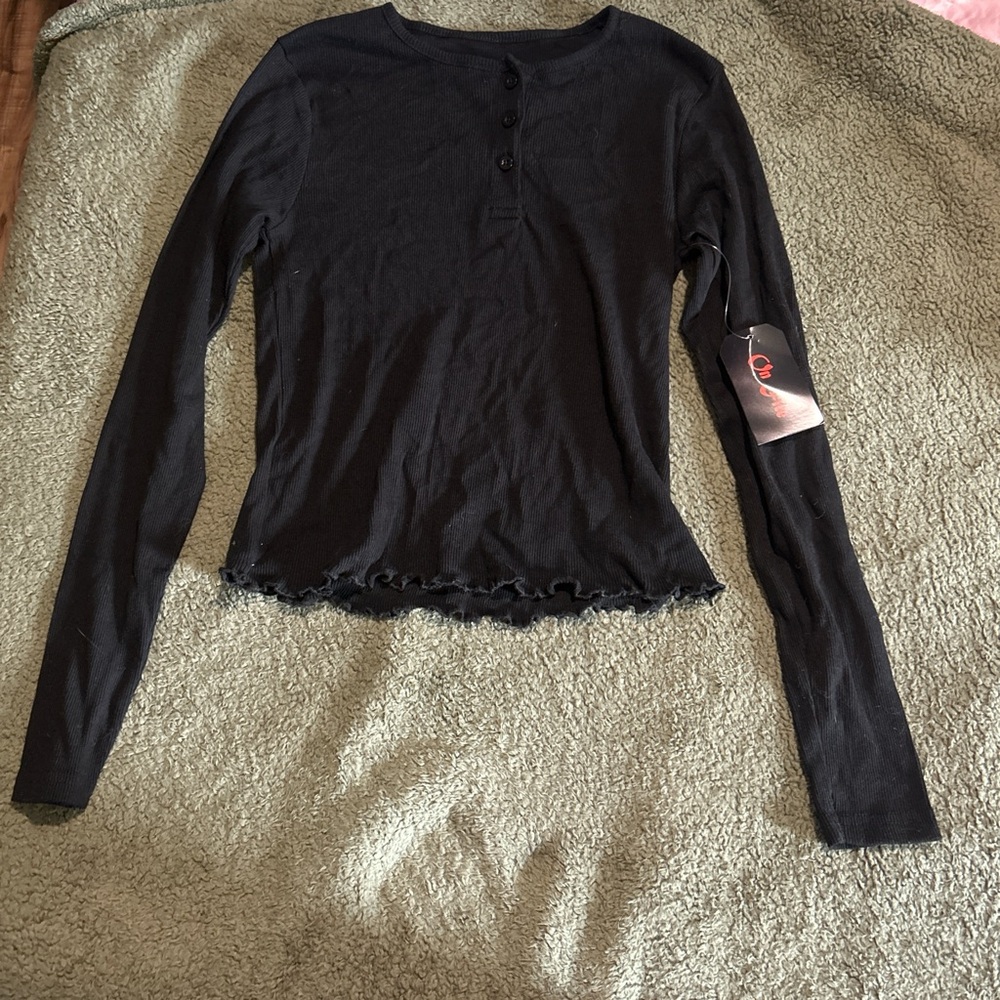 Black Long Sleeve Top